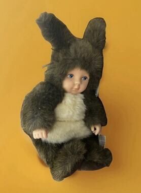 Vintage Anne Geddes STUFFED BABY SQUIRREL DOLL